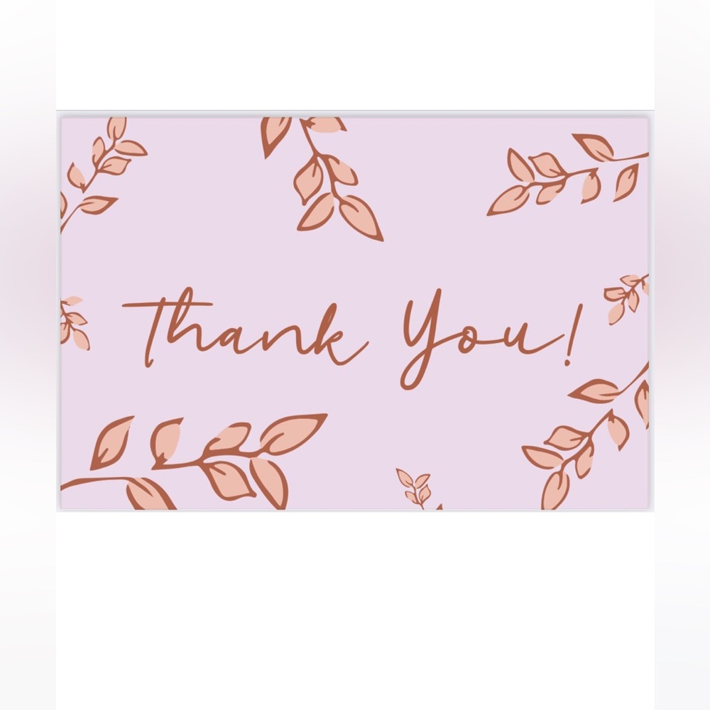 3 SETS LEFT🍂25 Thank you cards Premium Cardstock - 4 x 6 inch